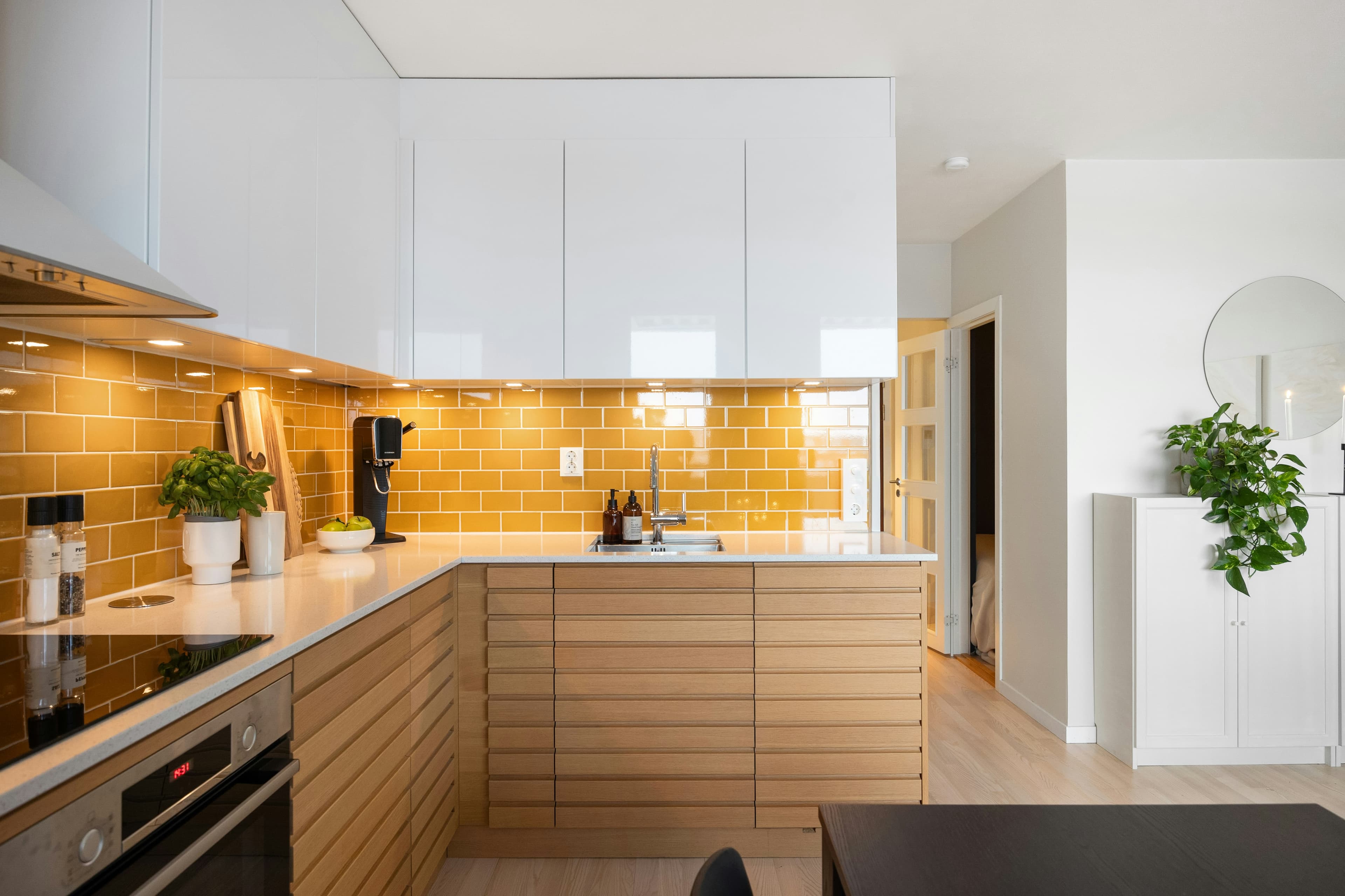 open concept living area with modern aesthetic