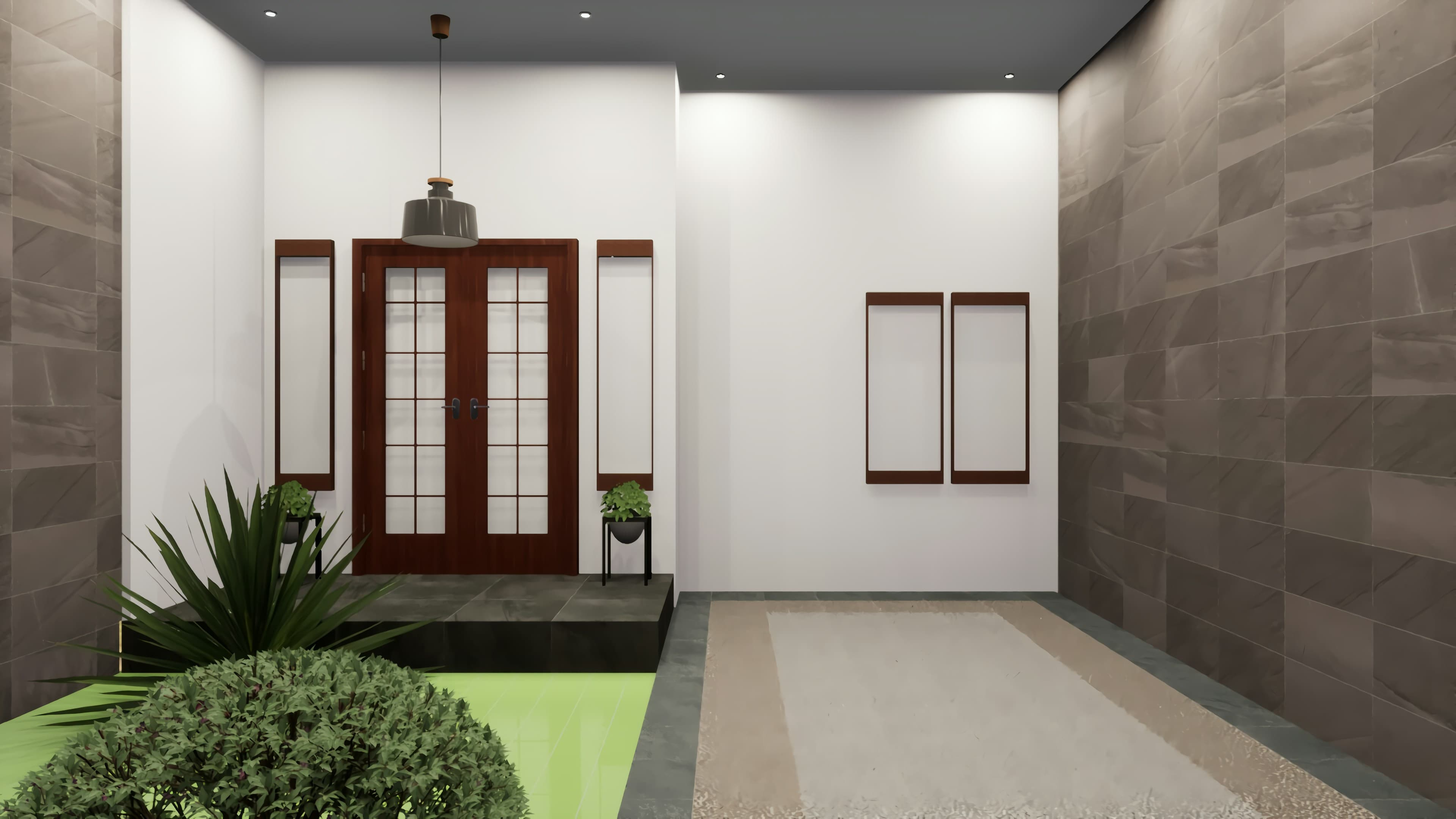 modern home with open layout and architectural lighting