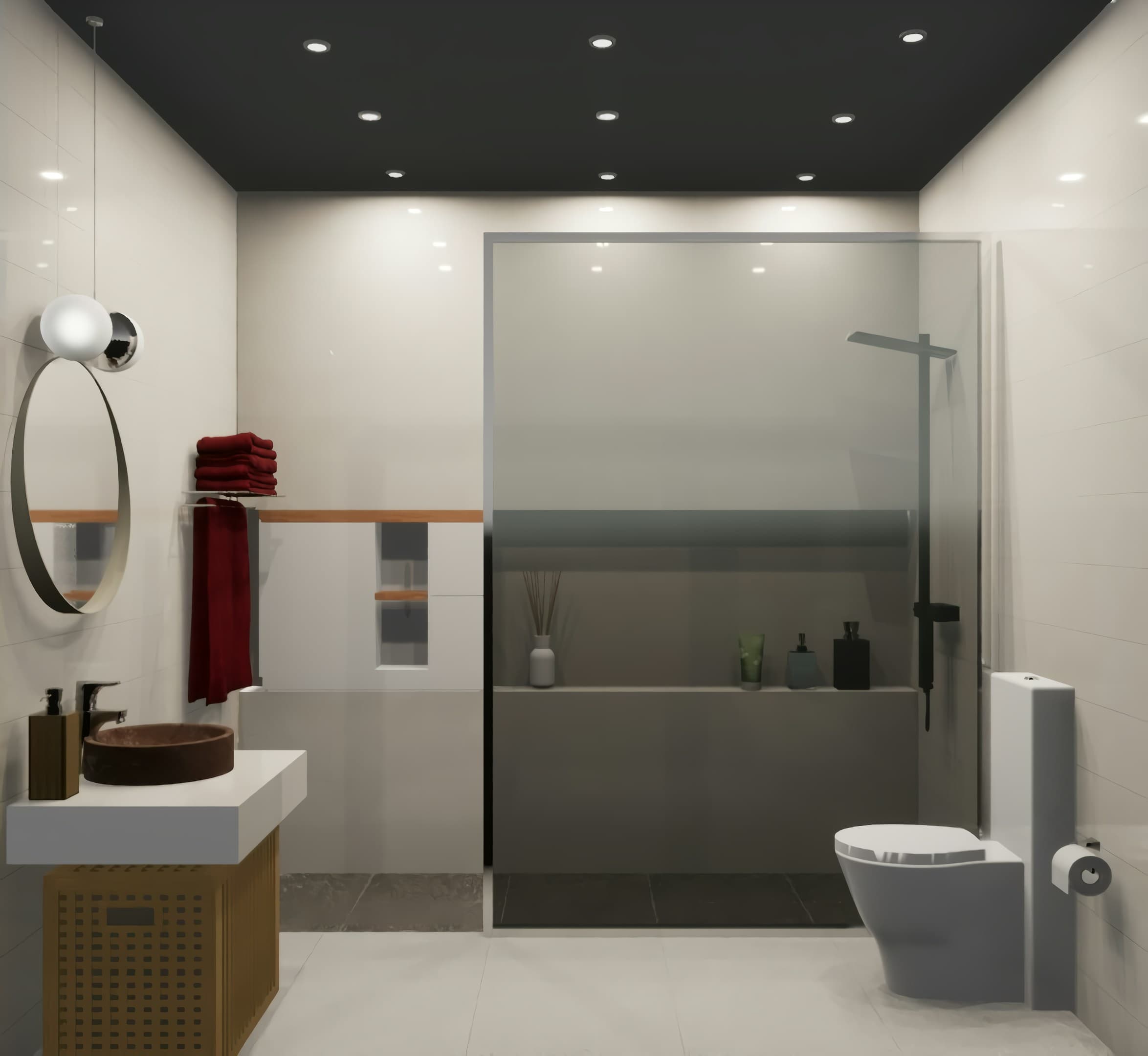 architectural detail of modern interior ceiling design